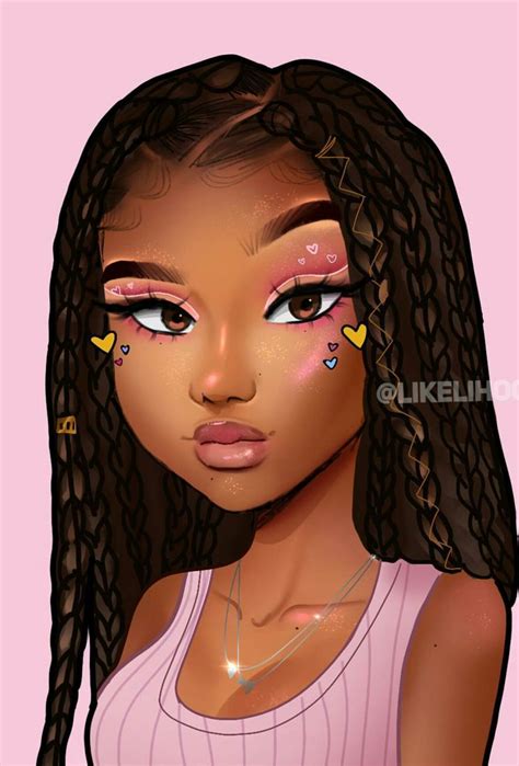 cartoon braid hair|cartoon black girl with braids.